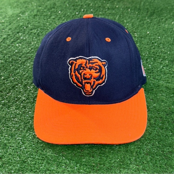 Mitchell & Ness Chicago Bears NFL Navy Blue Orange Men’s SnapBack Vintage Hat - Picture 1 of 9